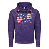 Cloud Purple god bless america Vintage Hoodie - MaliasSmallBusiness