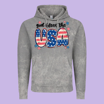 God Bless America Vintage Hoodie Designed By Maliassmallbusiness