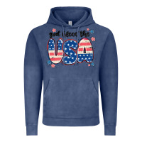 Vintage Denim god bless america Vintage Hoodie - MaliasSmallBusiness