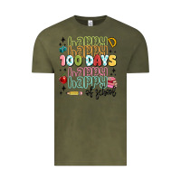 Vintage Olive 100 days of school Vintage Tee - MaliasSmallBusiness