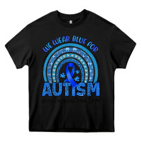 Black we wear blue for autism accept understand love Heavy Core Tee - Artiststas