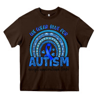 Chocolate Brown we wear blue for autism accept understand love Heavy Core Tee - Artiststas