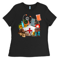 Black nurse  summer Ladies Tee - AdoDesignShop