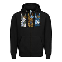 Black Easter Bunnies Zipper Hoodie - Bettercallsaul