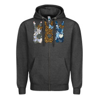 Charcoal Heather Easter Bunnies Zipper Hoodie - Bettercallsaul