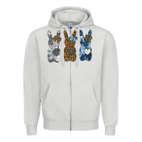 Dove Grey Easter Bunnies Zipper Hoodie - Bettercallsaul
