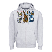 Heather Grey Easter Bunnies Zipper Hoodie - Bettercallsaul