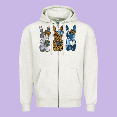 Easter Bunnies Zipper Hoodie Designed By Bettercallsaul