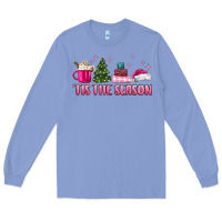 Colony Blue tis the season pink christmas Long Sleeve Tee - MaliasSmallBusiness