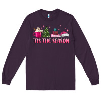 Plum tis the season pink christmas Long Sleeve Tee - MaliasSmallBusiness