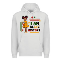 Dove Grey i am black history black girl peekaboo juneteenth Premium Hoodie - CowGirlArtShop