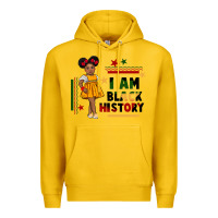 Lemon i am black history black girl peekaboo juneteenth Premium Hoodie - CowGirlArtShop
