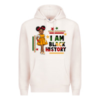 Pale Pink i am black history black girl peekaboo juneteenth Premium Hoodie - CowGirlArtShop