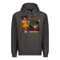 Smoke i am black history black girl peekaboo juneteenth Premium Hoodie - CowGirlArtShop