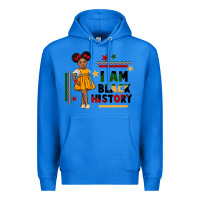 True Royal i am black history black girl peekaboo juneteenth Premium Hoodie - CowGirlArtShop