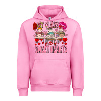Fuchsia Pink Valentine's Day My Class Is Full Of Sweet Hearts Urban Hoodie - FaDigitalArtStudio