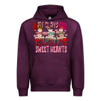 Mauve Wine Valentine's Day My Class Is Full Of Sweet Hearts Urban Hoodie - FaDigitalArtStudio