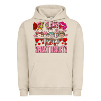Pigment French Oak Valentine's Day My Class Is Full Of Sweet Hearts Urban Hoodie - FaDigitalArtStudio