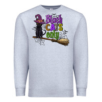 Heather Grey black cats only Premium Sweatshirt - CowGirlArtShop