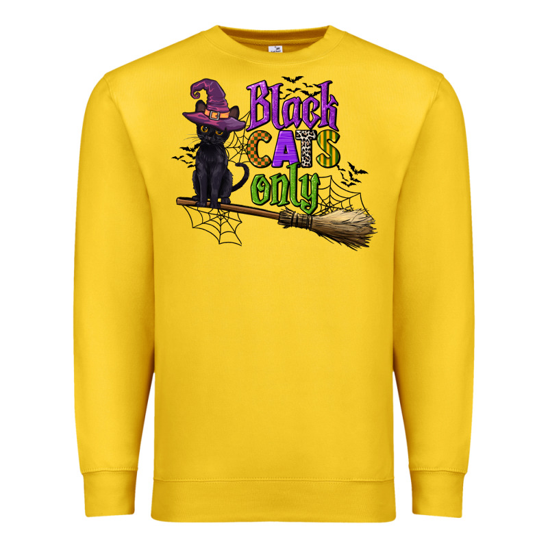 Black Cats Only Premium Sweatshirt by CowGirlArtShop | Teevron