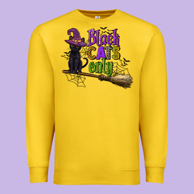 Black Cats Only Premium Sweatshirt Designed By Cowgirlartshop