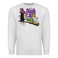 Oatmeal Heather black cats only Premium Sweatshirt - CowGirlArtShop