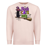 Pale Pink black cats only Premium Sweatshirt - CowGirlArtShop