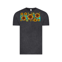 Vintage Black leopard sunflower gemstone Vintage Tee - JahusDesignShop