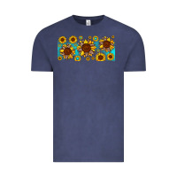 Vintage Denim leopard sunflower gemstone Vintage Tee - JahusDesignShop