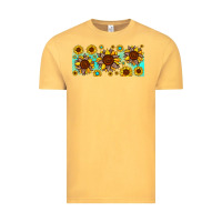 Vintage Mustard leopard sunflower gemstone Vintage Tee - JahusDesignShop