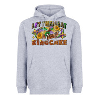 Heather Grey let them eat king cake Heavyweight Hoodie - CowGirlArtShop