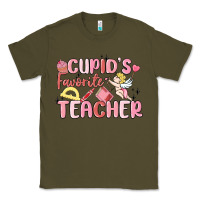 Army Green cupid's favorite teacher Classic Tee - MaliasSmallBusiness