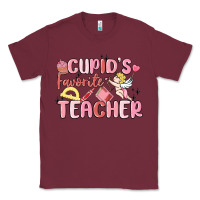 Burgundy cupid's favorite teacher Classic Tee - MaliasSmallBusiness