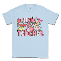 Dusty Blue cupid's favorite teacher Classic Tee - MaliasSmallBusiness