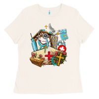 Bone nurse  cross and jesus Ladies Tee - AdoDesignShop