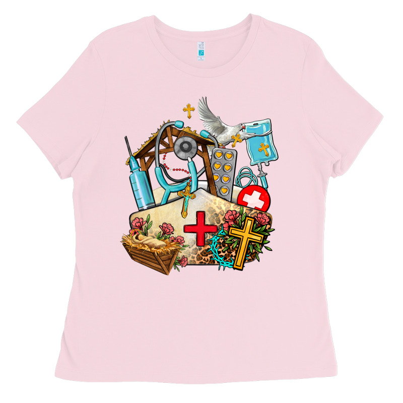 Nurse  Cross And Jesus Ladies Tee by AdoDesignShop | Teevron