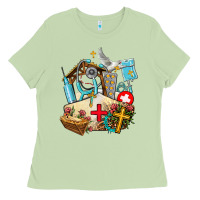 Matcha nurse  cross and jesus Ladies Tee - AdoDesignShop