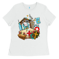 White nurse  cross and jesus Ladies Tee - AdoDesignShop