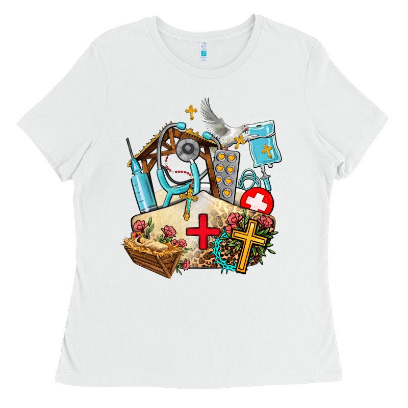 Nurse  Cross And Jesus Ladies Tee by AdoDesignShop | Teevron