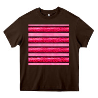 Chocolate Brown valentines day zebra stripes seamless pattern Heavy Core Tee - BundleAndBundleShop
