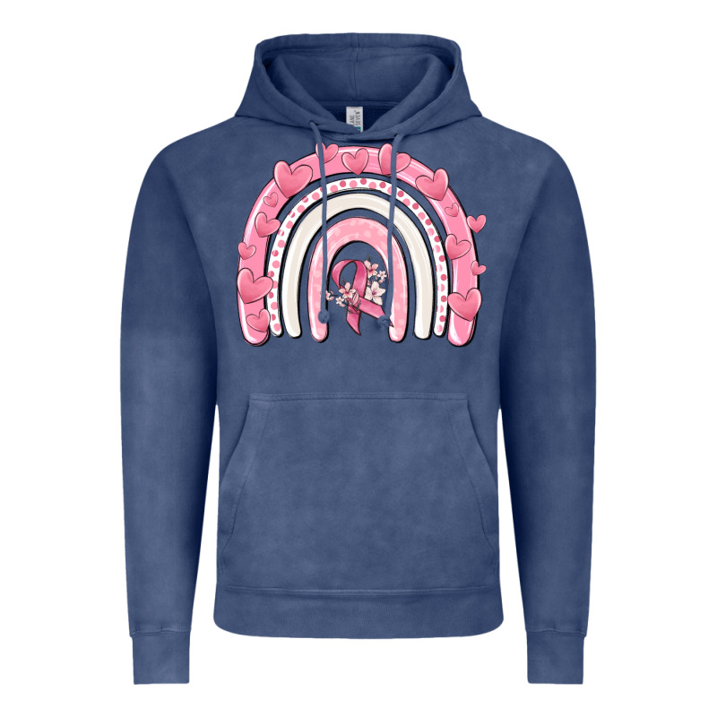 Breast Cancer  Rainbow Vintage Hoodie by MaliasSmallBusiness | Teevron