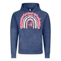 Vintage Denim breast cancer  rainbow Vintage Hoodie - MaliasSmallBusiness