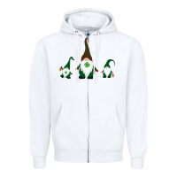 White St Patricks Day Zipper Hoodie - Bettercallsaul