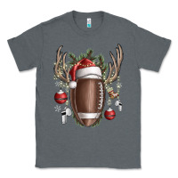 Charcoal Heather christmas football Classic Tee - SublimationCraftShop