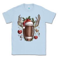 Dusty Blue christmas football Classic Tee - SublimationCraftShop