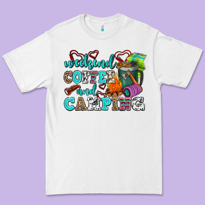 Weekend Coffee And Camping Premium Tee Designed By Adodesignshop