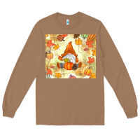 Toasted Coconut fall gnome Long Sleeve Tee - MaliasSmallBusiness