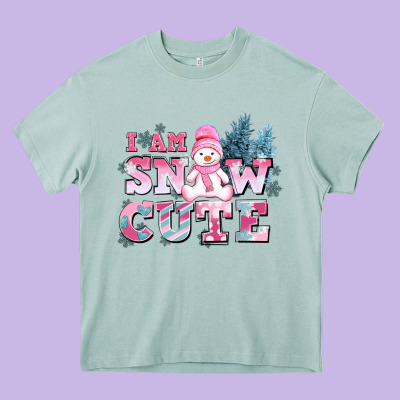 I Am Snow Cute Heavy Core Tee Designed By Adodesignshop