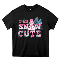 Black i am snow cute Heavy Core Tee - AdoDesignShop