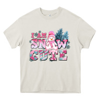 Cream i am snow cute Heavy Core Tee - AdoDesignShop
